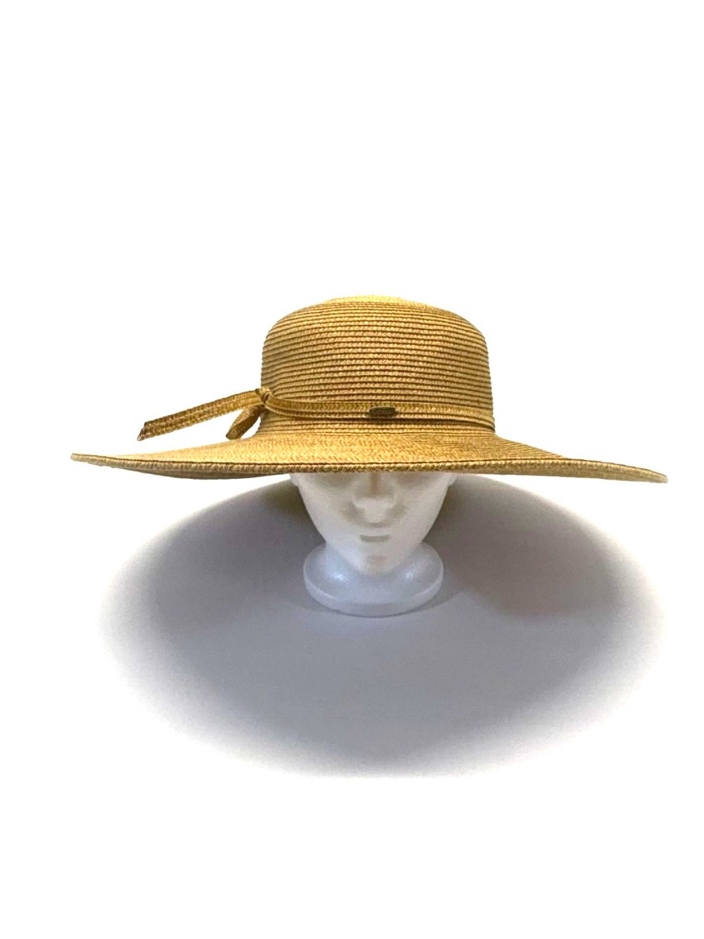 Scala Wide Brim Straw Sun Hat – Tan Paper Braid Floppy Hat